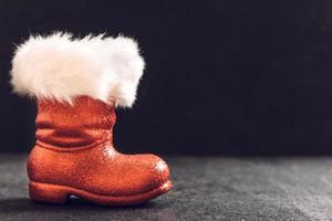 Red boots of Santa photo