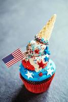 Sweet American cup cake photo