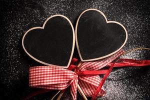 Heart shape chalkboards photo