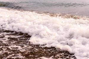 Sea water foam photo