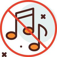 no music Illustration Vector