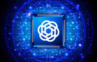 Smart AI Technology Background vector