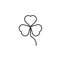 Patrick day, clover, leaf, luck, shamrock vector icon illustration