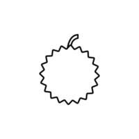 rambutan outline vector icon illustration