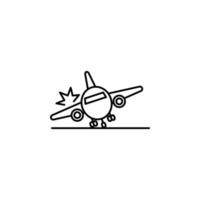 fly, crash, insurance vector icon illustration