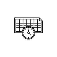 hora gestión, reloj, fecha, gestión, cronograma, hora vector icono ilustración