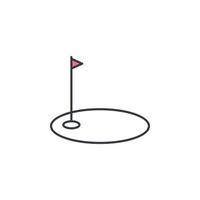 golf cuenco vector icono ilustración