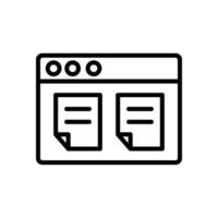 Browser, web site, files vector icon illustration