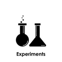 flask, chemistry, experiments vector icon illustration