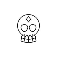 día de el muerto, cráneo vector icono ilustración