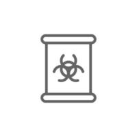 Nuclear line vector icon illustration