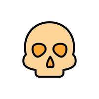 Skull head vector icon illustration