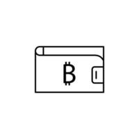 bitcoin, bloquear cadena vector icono ilustración