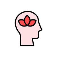 head lotus vector icon illustration