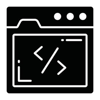 Editable vector of web coding, web development icon