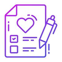 An icon of wishlist in modern style, easy to use vector
