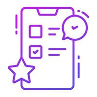 Modern style vector of online survey in trendy style, premium icon