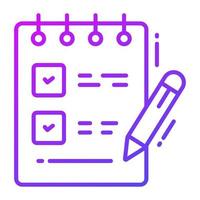 Notepad vector design in trendy style, editable icon