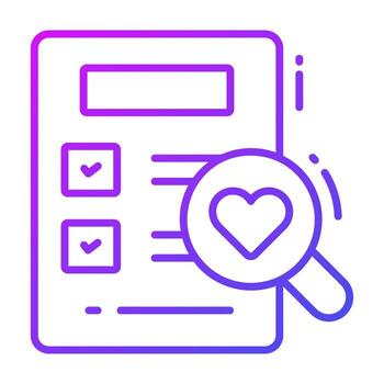 lupa con documento, vector diseño de prueba revisión