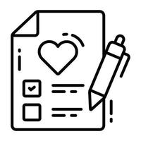 An icon of wishlist in modern style, easy to use vector
