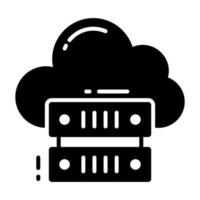 Cloud hosting server vector design, icon of data networking