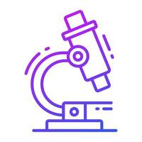 Modern vector design of microscope, lab testing equipment