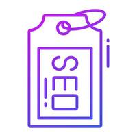 Seo tag vector design in modern style, easy to use icon