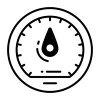 Speedometer vector design, speed indicator icon in editable style