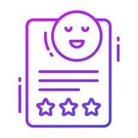 Customer review vector design in editable style, premium icon