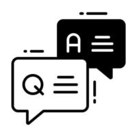 Question and answer chat bubbles vector in editable style, premium icon