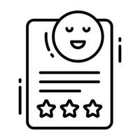 Customer review vector design in editable style, premium icon