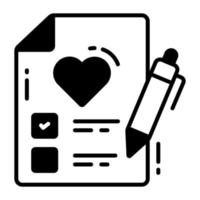 An icon of wishlist in modern style, easy to use vector