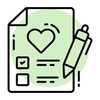 An icon of wishlist in modern style, easy to use vector