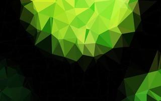 Light Green vector shining triangular pattern.