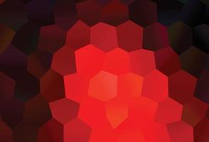 Light Red vector background with hexagons.