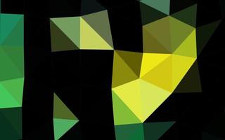 Dark Green, Yellow vector triangle mosaic texture.