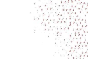 Light red vector pattern with gender elements.