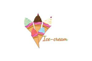 ice cream vector clipart illustration