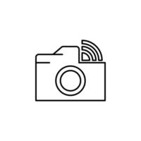 Camera wifi sign vector icon illustration