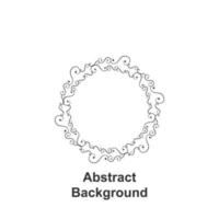 Abstrarct round background, hand drawn in round vector icon illustration