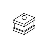 small piece of baked vector icon illustration