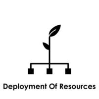 sprout, connection, deployment of resources vector icon illustration