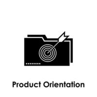 folder, target, product orientation vector icon illustration