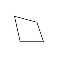 Geometric shapes, quadrangle vector icon illustration