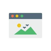 Browser, web site, picture vector icon illustration