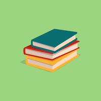 books flat vector icon illustration