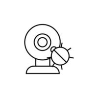 bug in web camera vector icon illustration