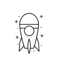 Spaceship vector icon illustration