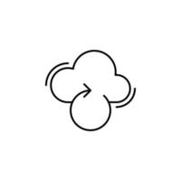 Cloud, refresh, networking vector icon illustration