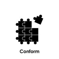 puzzle, conform vector icon illustration